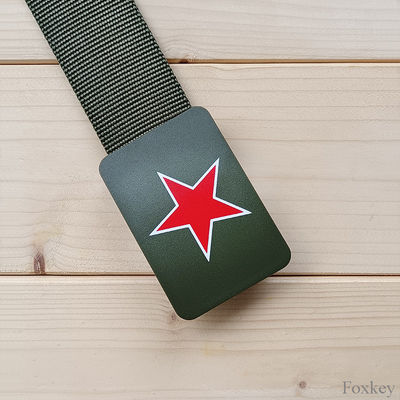 2 Inch Nylon Military Belt Five Pointed Star Print Custom Belts And Buckles